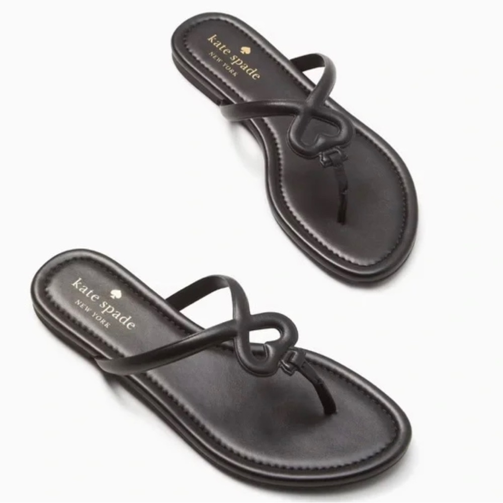 NWOT Kate Spade New York Black Pamela Sandals (Size 8)